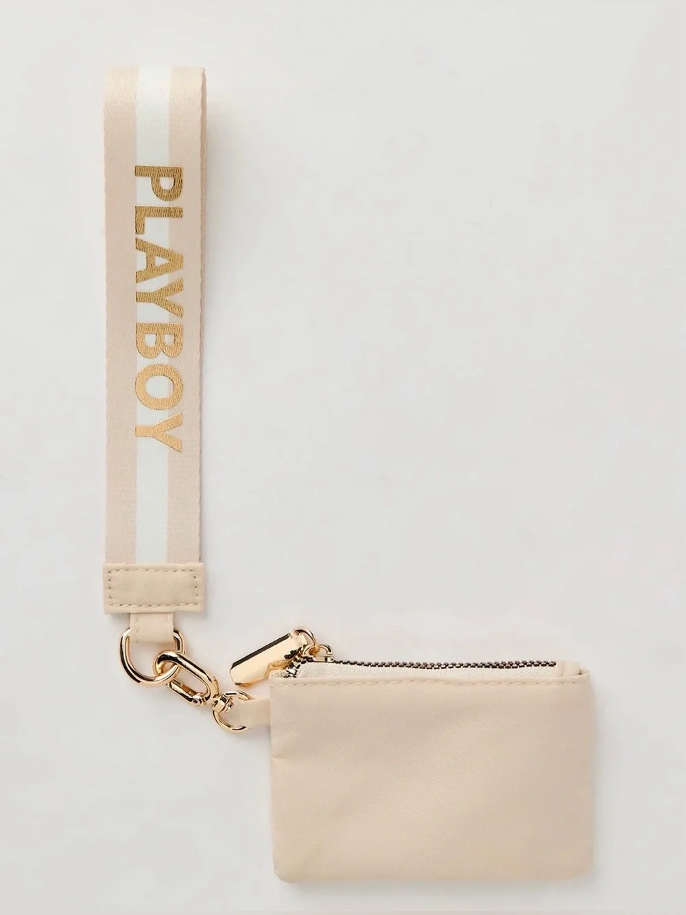 Playboy Bunny Dual Pouch Wristlet Wallet Detachable Ivory